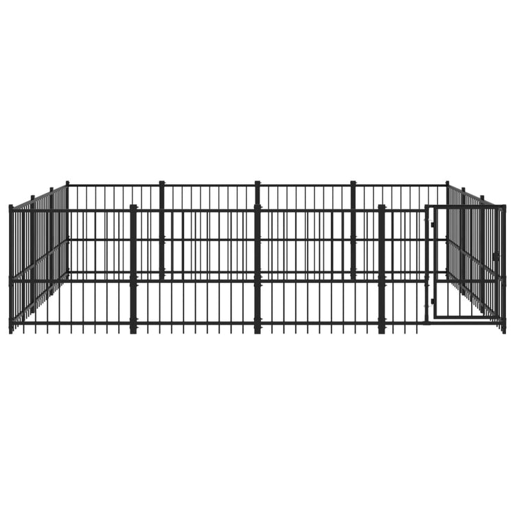 Vidaxl Dog Kennel pour l'extérieur de 11,58 m² en acier
