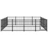 Vidaxl Dog Kennel pour l'extérieur de 15,05 m² en acier