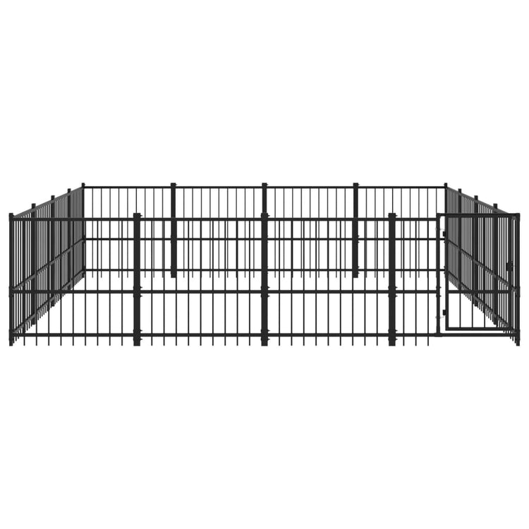 Vidaxl Dog Kennel pour l'extérieur de 15,05 m² en acier