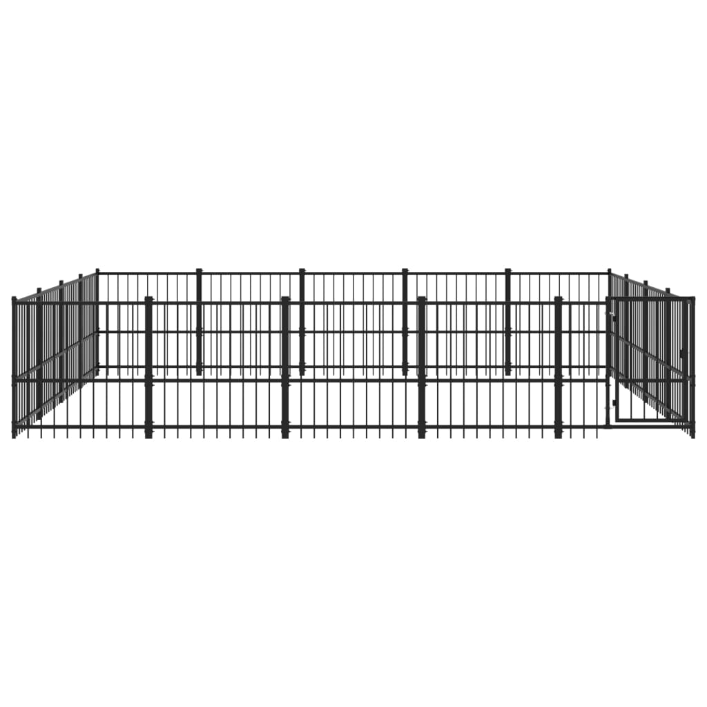 Vidaxl Chienne de chien pour l'extérieur de 18,82 m² en acier