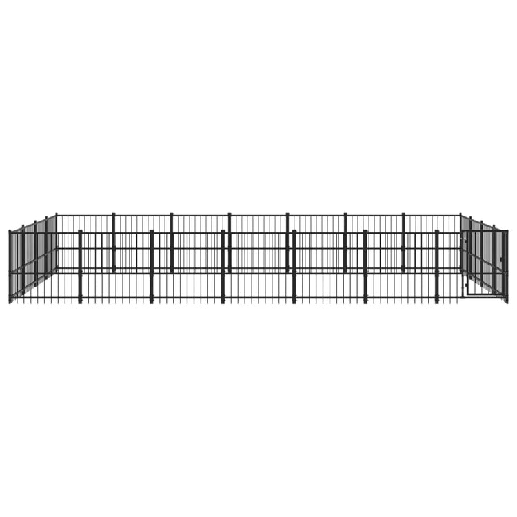 Vidaxl Chien Kennel pour l'extérieur de 26,35 m² d'acier