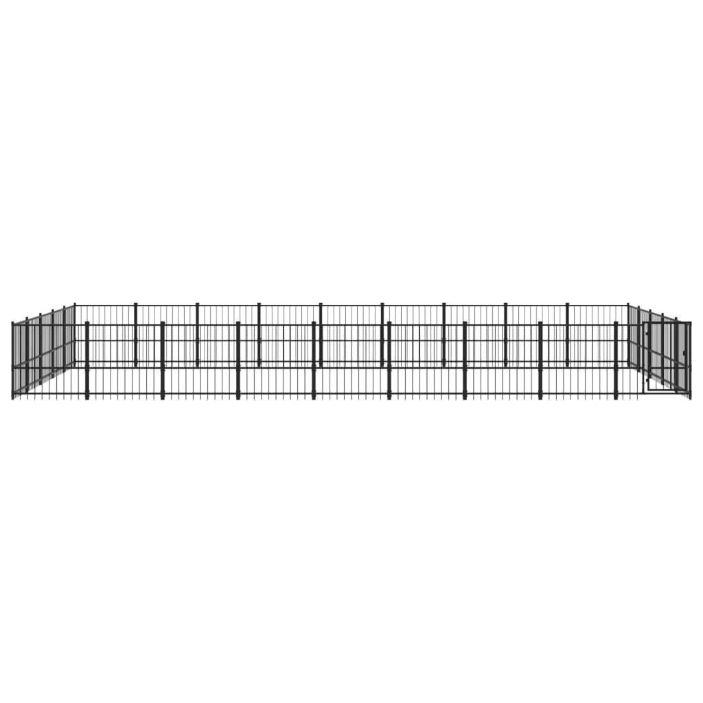 Vidaxl Chienne de chien pour l'extérieur de 42,34 m² en acier