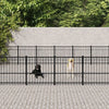 Vidaxl Chienne de chien pour l'extérieur de 42,34 m² en acier