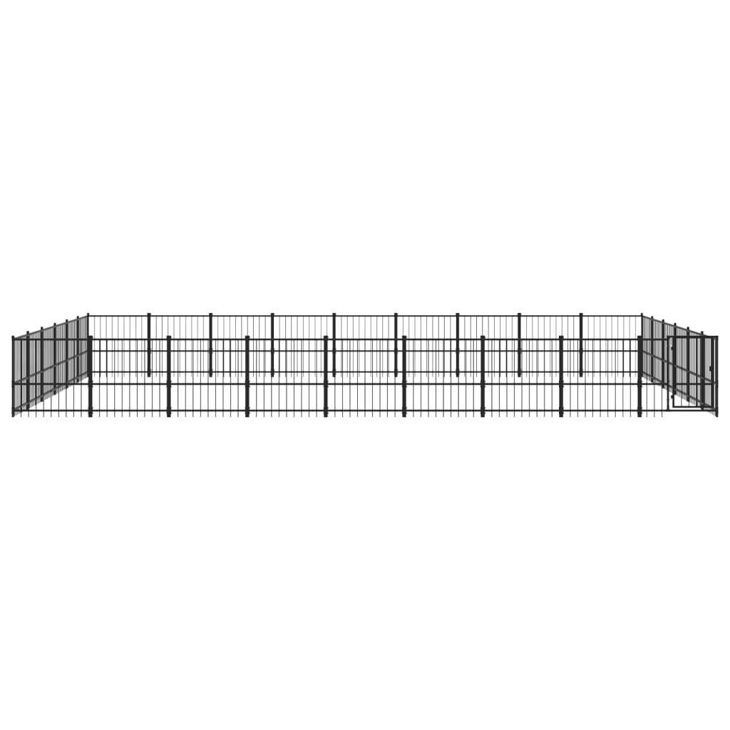 Vidaxl Dog Kennel pour l'extérieur de 50,81 m² en acier