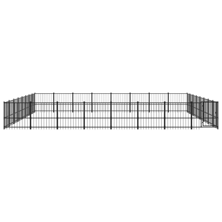 Vidaxl Chien Kennel pour l'extérieur de 60,22 m² en acier