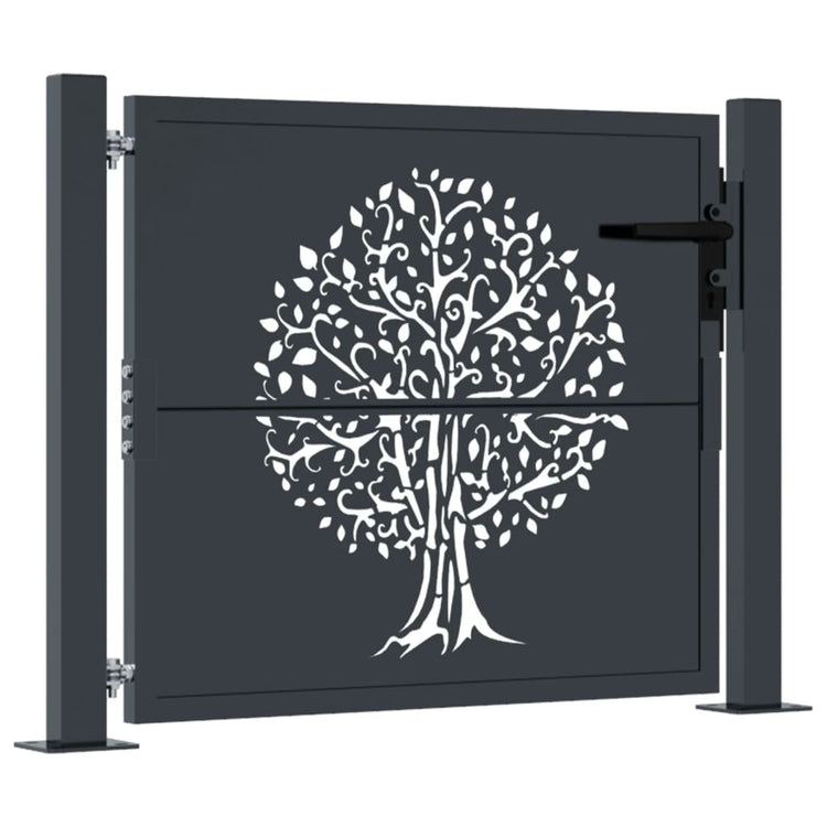 Port vidaxl 105x80 cm avec arbre conception en acier anthracite -colored