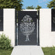 Vidaxl poort 105x130 cm avec arbre conception en acier anthracite -colored
