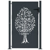 Vidaxl poort 105x155 cm avec arbre conception en acier anthracite -colored