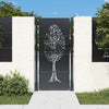 Port vidaxl 105x180 cm avec arbre conception en acier anthracite -colored