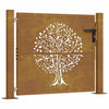 Vidaxl poort 105x80 cm conception d'arbre Cortenstaal