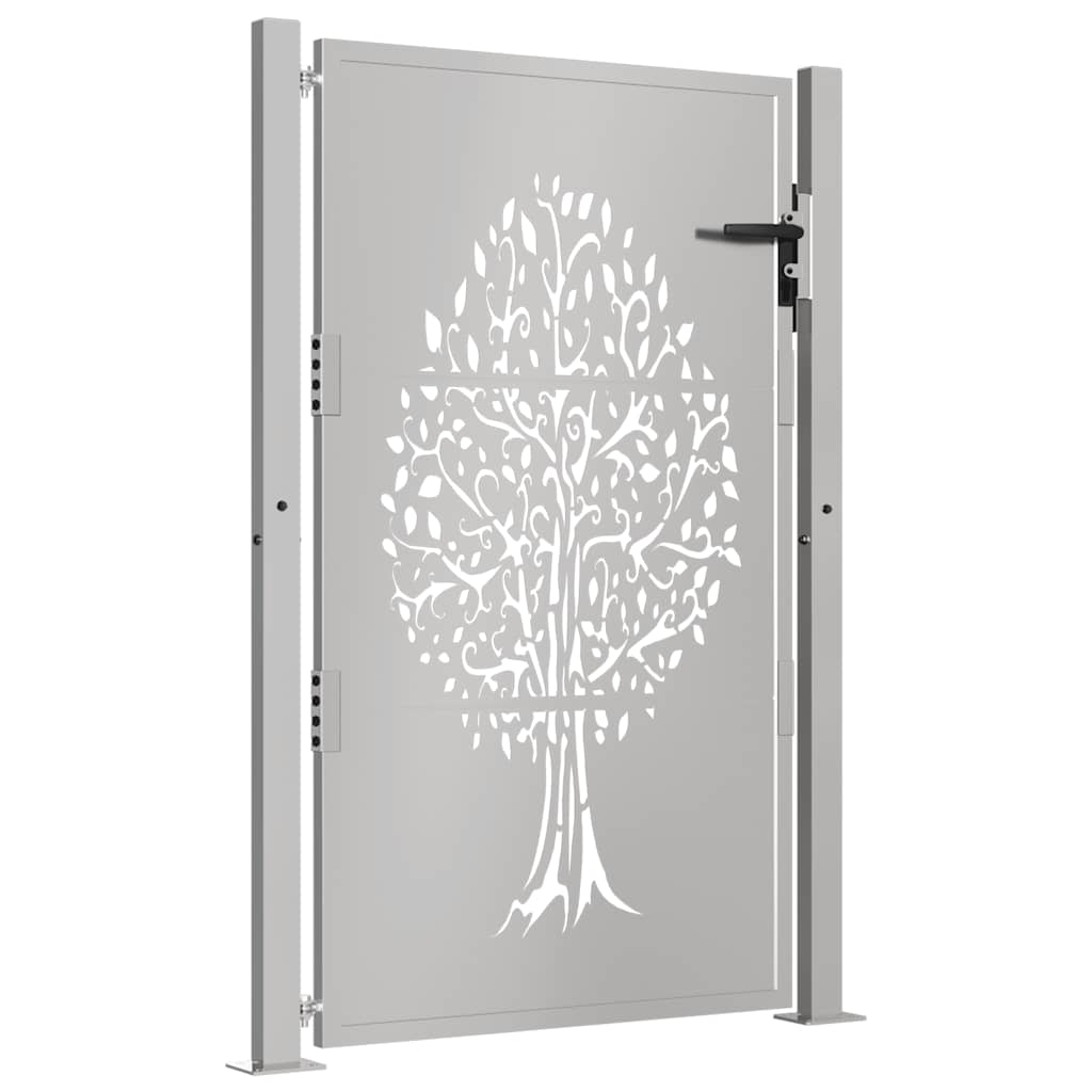 Vidaxl poort 105x130 cm Design d'arbre Cortenstaal