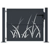 Port Vidaxl 105x105 cm avec conception d'herbe Anthracite en acier -colore