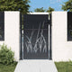 Port Vidaxl 105x130 cm avec conception d'herbe Anthracite en acier -colore
