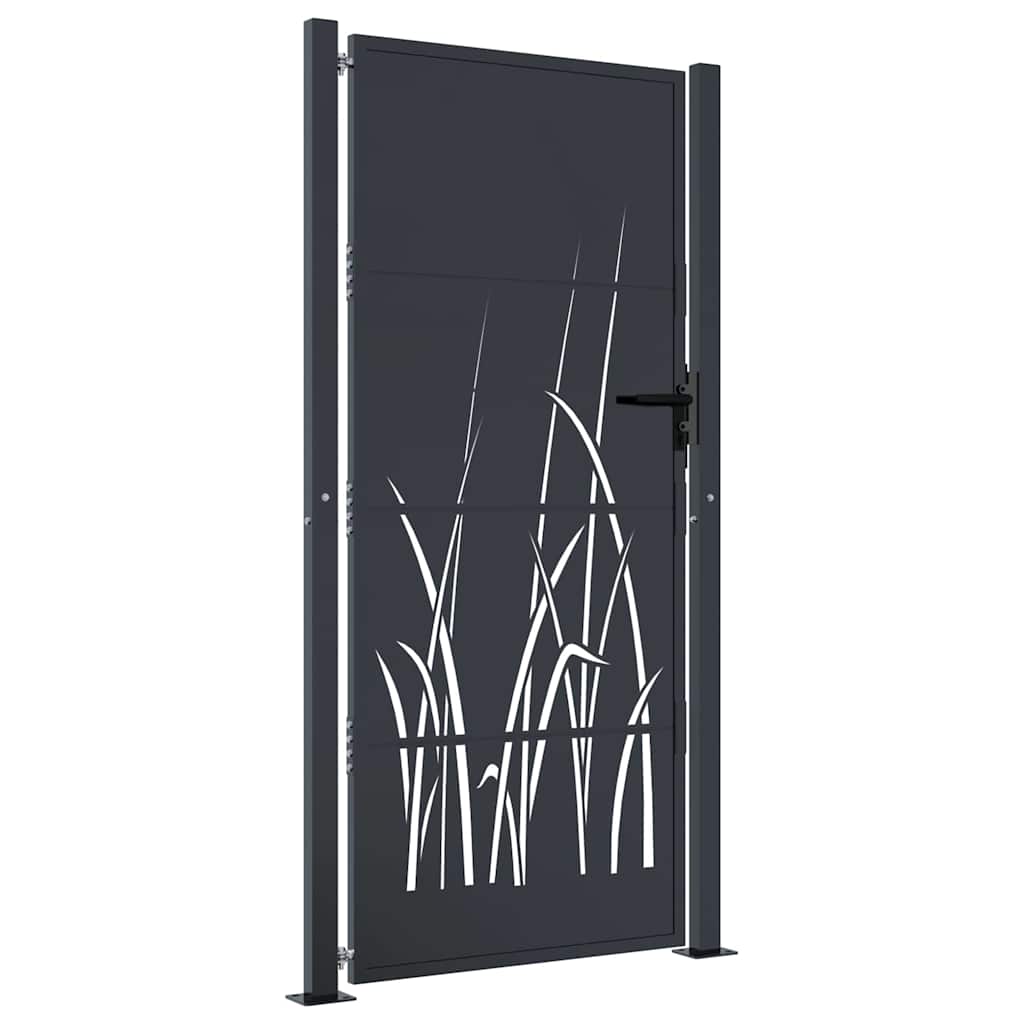 Port vidaxl 105x180 cm avec anthracite en acier de conception d'herbe -colore