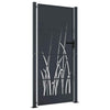Port Vidaxl 105x205 cm avec conception d'herbe Anthracite en acier -colore