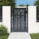 Port vidaxl avec conception en bambou 105x130 cm en acier de couleur anthracite