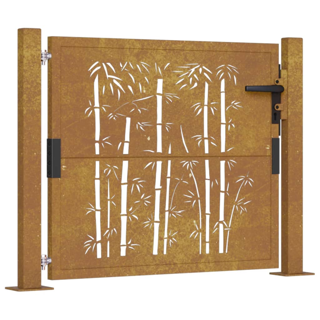 Port vidaxl avec conception de bambou 105x105 cm en acier