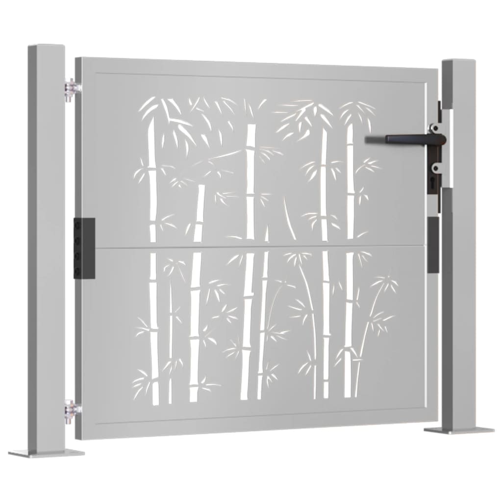Port vidaxl avec conception de bambou 105x105 cm en acier