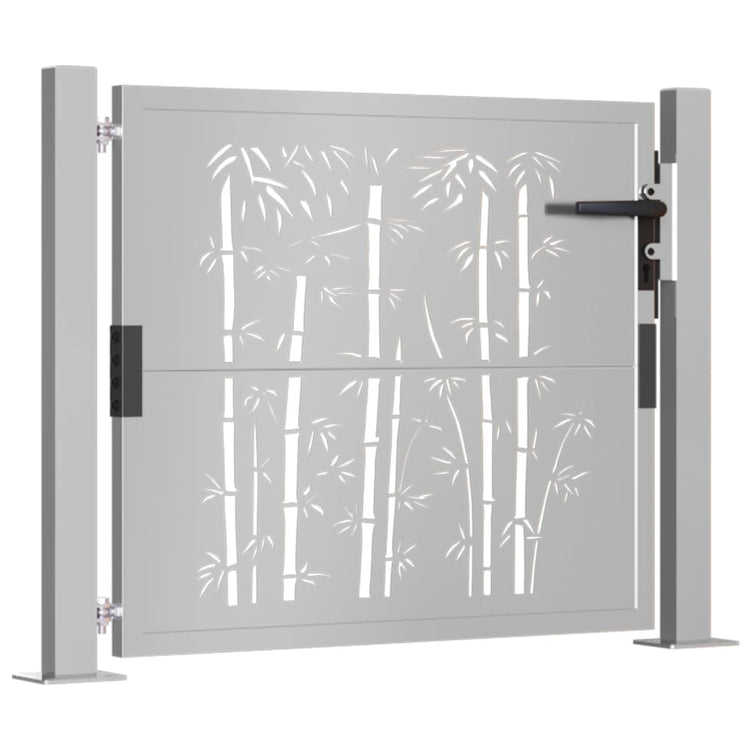 Port vidaxl avec conception de bambou 105x105 cm en acier