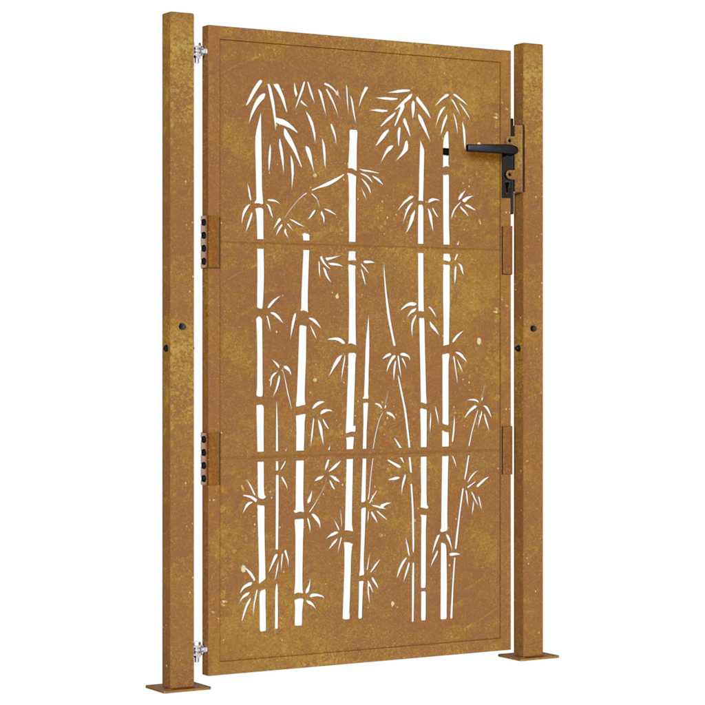 Port vidaxl avec conception en bambou 105x130 cm en acier