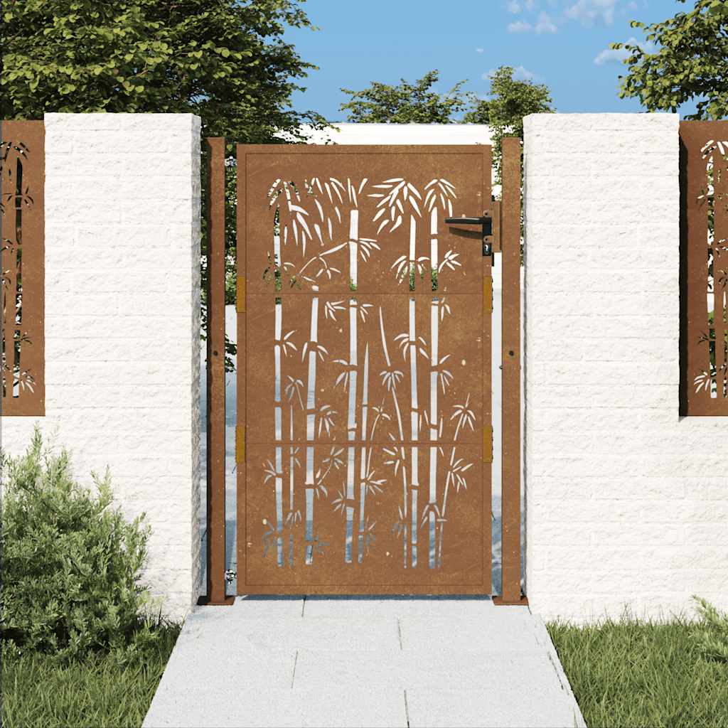 Port vidaxl avec conception en bambou 105x130 cm en acier