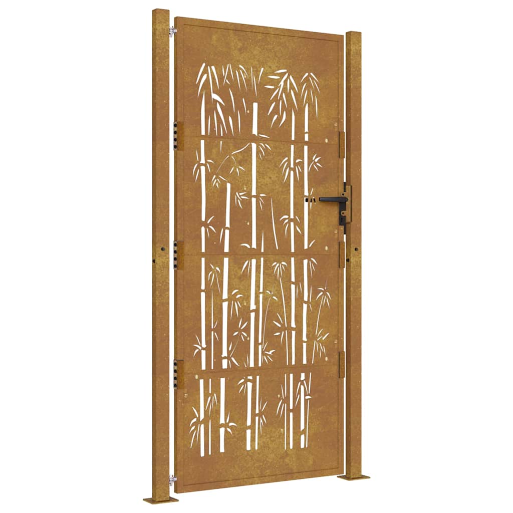 Port Vidaxl avec conception de bambou 105x205 cm en acier