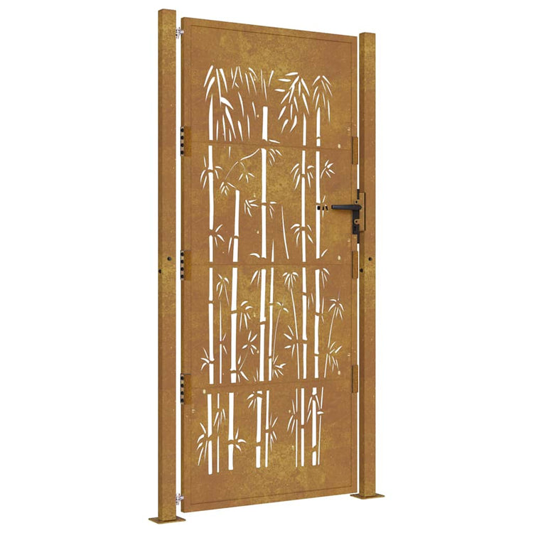 Port Vidaxl avec conception de bambou 105x205 cm en acier