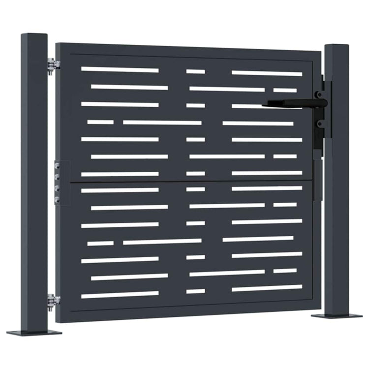 Port vidaxl 105x80 cm avec anthracite en acier de conception carrée -colore