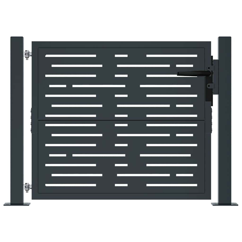 Port vidaxl 105x80 cm avec anthracite en acier de conception carrée -colore