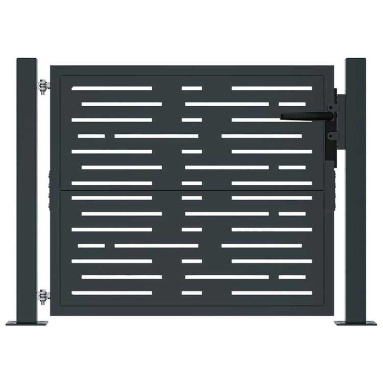Port vidaxl 105x80 cm avec anthracite en acier de conception carrée -colore
