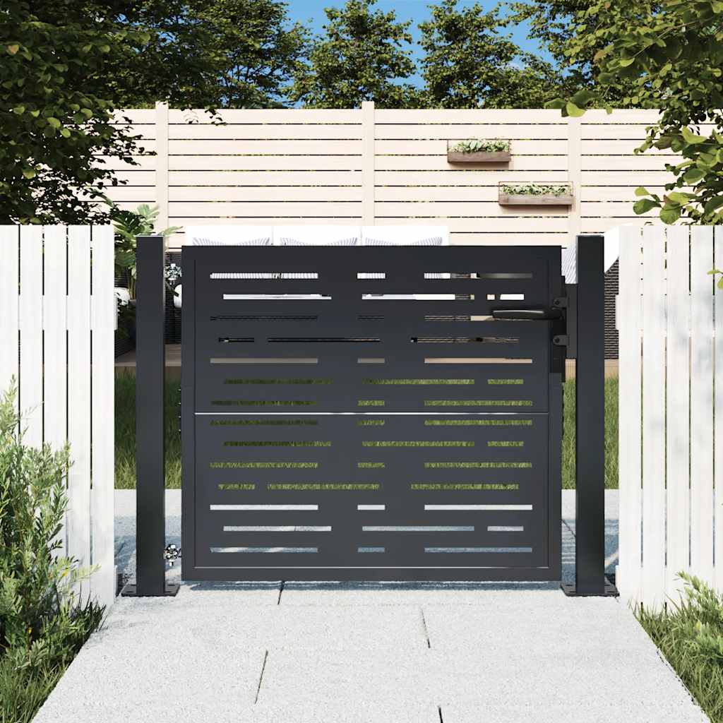 Port vidaxl 105x105 cm avec anthracite en acier carré -colore