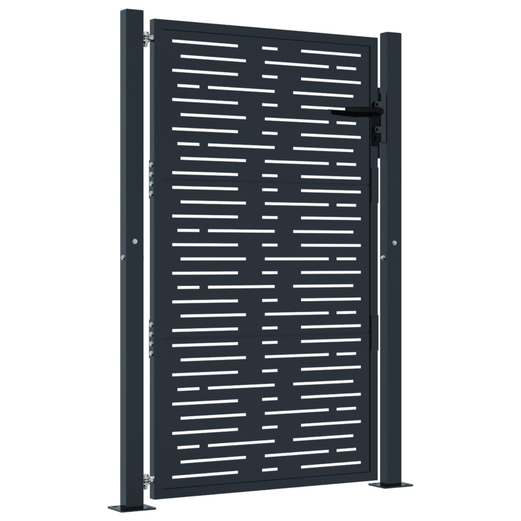 Port vidaxl 105x130 cm avec anthracite en acier carré -colore
