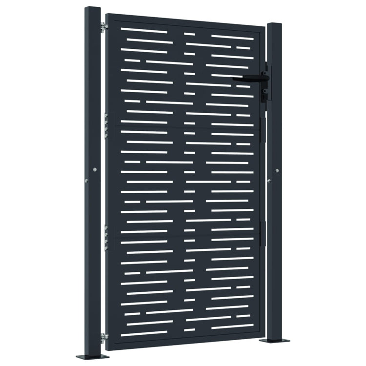 Port vidaxl 105x130 cm avec anthracite en acier carré -colore