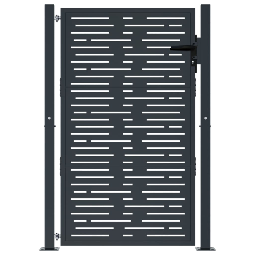 Port vidaxl 105x130 cm avec anthracite en acier carré -colore