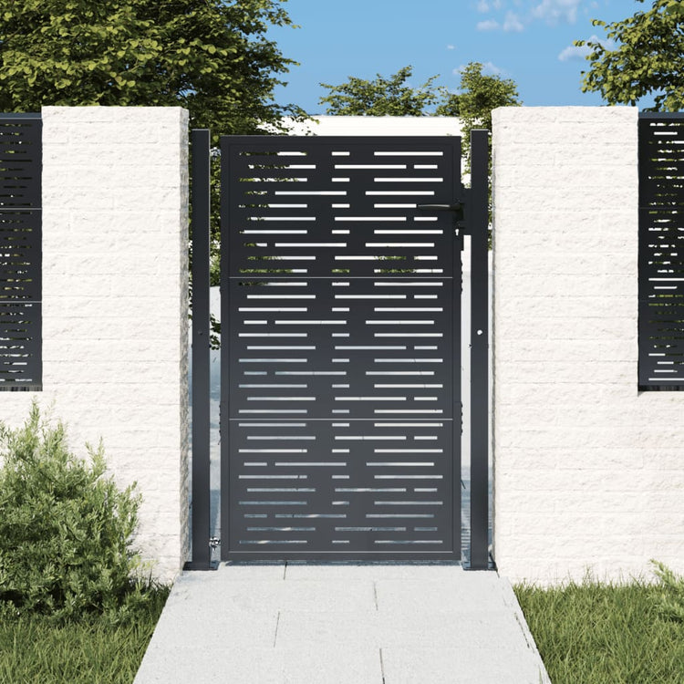Port vidaxl 105x130 cm avec anthracite en acier carré -colore