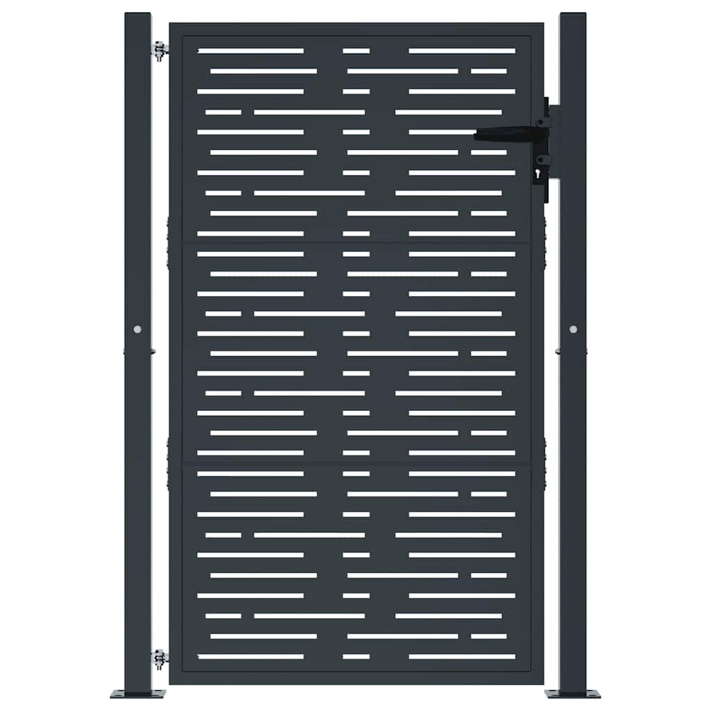 Port vidaxl 105x155 cm avec anthracite en acier carré -colore