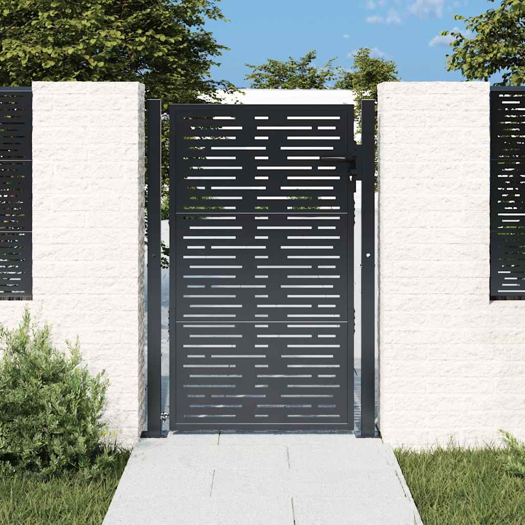 Port vidaxl 105x155 cm avec anthracite en acier carré -colore
