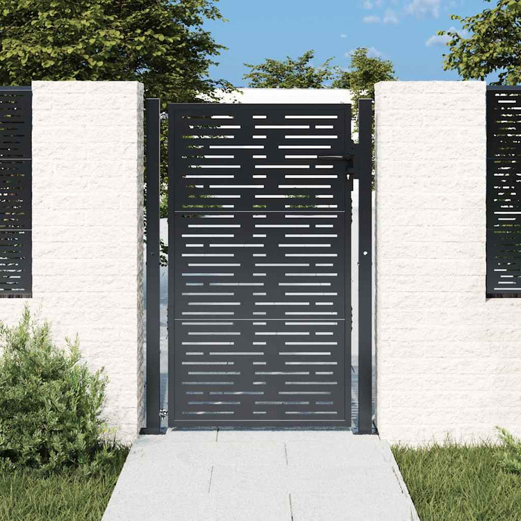 Port vidaxl 105x155 cm avec anthracite en acier carré -colore