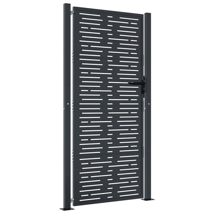 Port vidaxl 105x180 cm avec anthracite en acier carré -colore