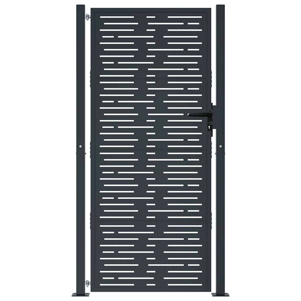 Port vidaxl 105x180 cm avec anthracite en acier carré -colore