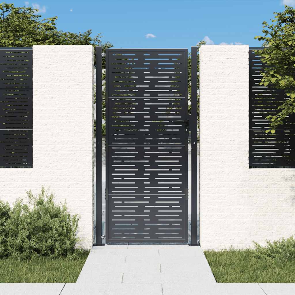 Port vidaxl 105x180 cm avec anthracite en acier carré -colore