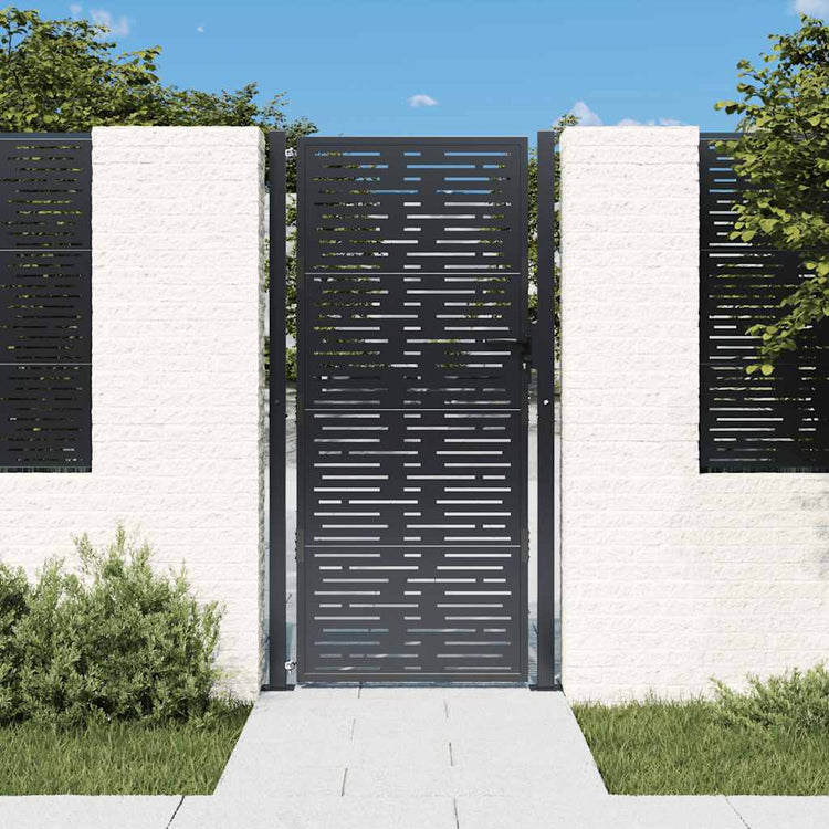 Port vidaxl 105x180 cm avec anthracite en acier carré -colore