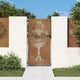 Vidaxl poort 85x200 cm Design d'arbre Cortenstaal