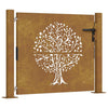 Vidaxl poort 105x105 cm conception d'arbre Cortenstaal