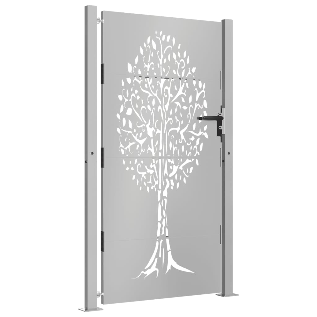 Vidaxl poort 105x180 cm conception d'arbre Cortenstaal