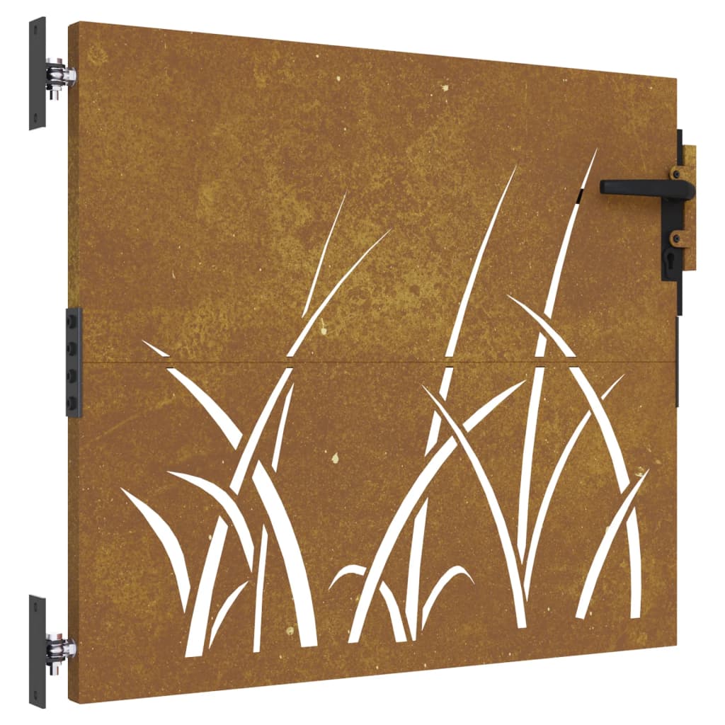 Vidaxl poort 85x100 cm conception d'herbe Cortenstaal