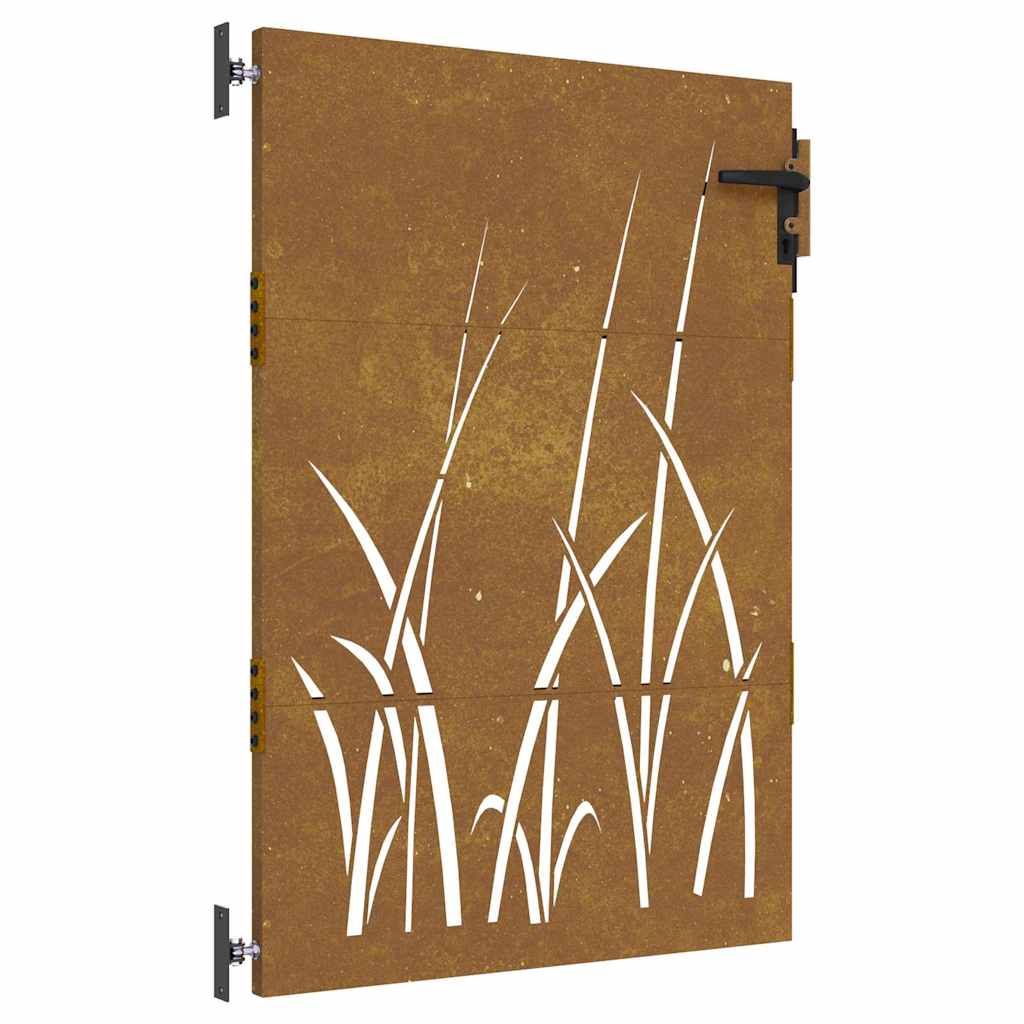 Vidaxl poort 85x125 cm conception d'herbe Cortenstaal
