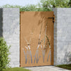 Vidaxl poort 85x125 cm conception d'herbe Cortenstaal