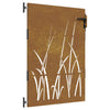 Vidaxl poort 85x150 cm conception d'herbe Cortenstaal