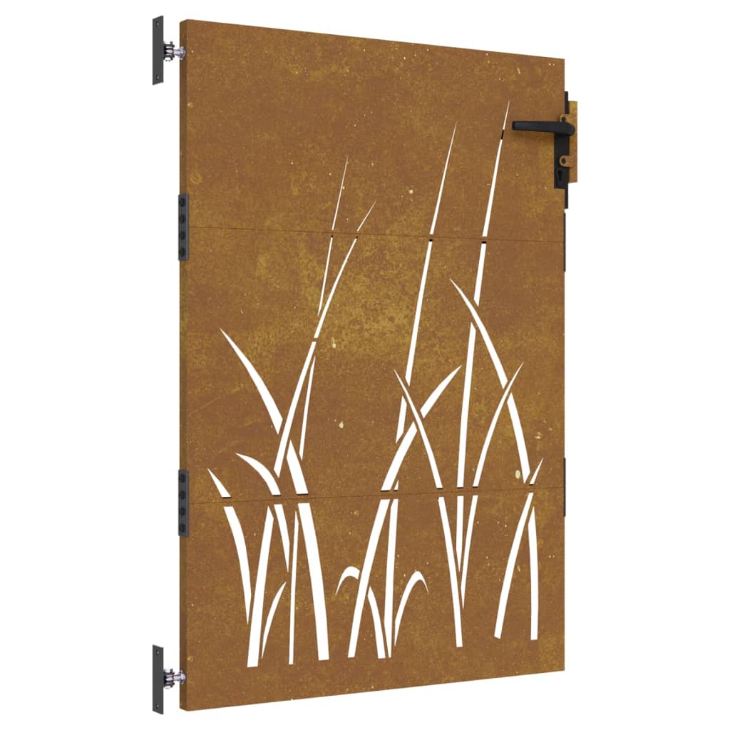 Vidaxl poort 85x150 cm conception d'herbe Cortenstaal